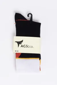 AC&Co / Altınyıldız Classics Men's Black and White Patterned 2-Pack Socket Socks #9231251
