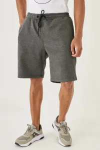 AC&Co / Altınyıldız Classics Men's Anthracite-melange Standard Fit Daily Comfortable Sports Knitted Shorts
