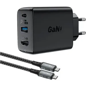 ACEFAST GaN Charger 65 W USB-C + USB-A + HDMI HUB + USB-C Cable Black