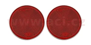 univerzální odrazka kulatá, plastový držák se šroubem M5, červená (průměr 60 mm) 2 ks