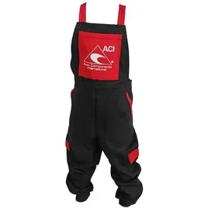 ACI pracovné nohavice montérky s trakmi čierne detské, veľ. 104