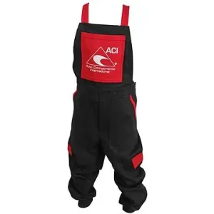ACI pracovné nohavice montérky s trakmi čierne detské, veľ. 116