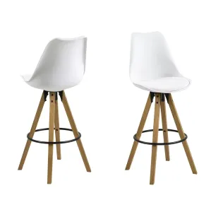 Barová stolička Agassi biela #4928362