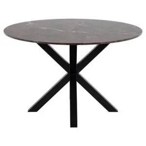 Okrúhly jedálenský stôl Heaven 120 cm hnedý mramor