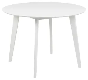 Okrúhly jedálenský stôl Roxby 105 cm biely