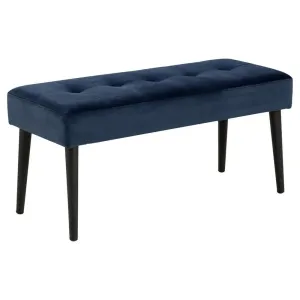 Jedálenská lavica Gwen (modrá, 95x45x38 cm)