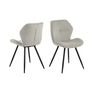 Dizajn Scandinavia Jedálenská stolička Petri (SET 2 ks), svetlo sivá