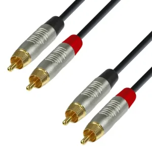 Adam Hall Cables K4 TCC 0300 - Audiokabel REAN 2 x Cinch male auf 2 x Cinch male