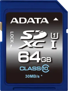 SDXC karta A-DATA 64GB Premier UHS-I Class 10 Ultra High Speed