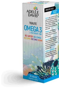 Adelle Davis tekuté omega 3 mastné kyseliny z morských rias, vegan, 33 dávok