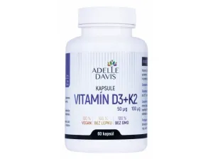 Adelle Davis - Vitamín D3+K2, 60 kapsúl