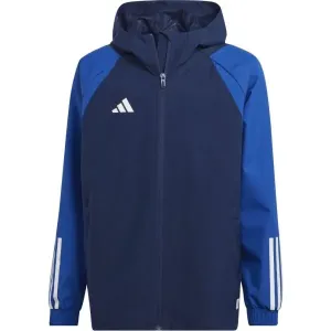 adidas TIRO23 C JACKET Chlapčenská futbalová bunda, tmavo modrá, veľkosť #9012364