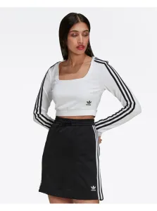 Tričká s dlhým rukávom pre ženy adidas Originals - biela #3153623