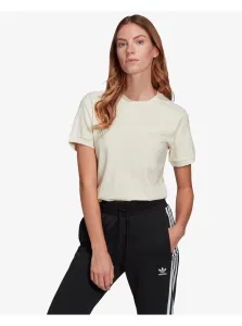 Tričká s krátkym rukávom pre ženy adidas Originals - béžová #3159178