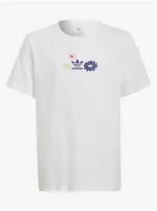 White Girls' T-Shirt adidas Originals - unisex #694598