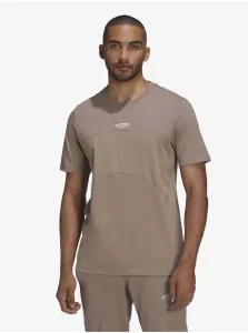 Light brown men's t-shirt adidas Originals - Men #671453