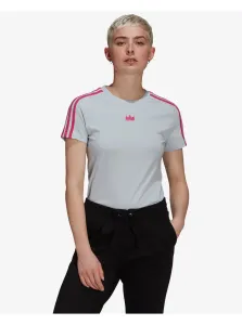 Tričká s krátkym rukávom pre ženy adidas Originals - sivá #3159152