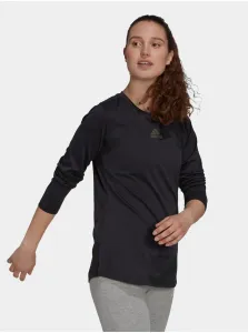 Tričká s dlhým rukávom pre ženy adidas Performance - čierna