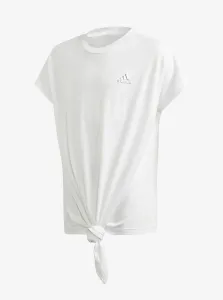 Biele dievčenské športové tričko adidas Performance Dance #3158975