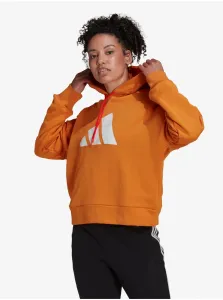 Oranžová dámska mikina s kapucou adidas Performance #4262779