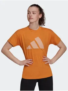Tričká s krátkym rukávom pre ženy adidas Performance - oranžová #727682