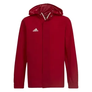 adidas ENT22 AW JKTY Juniorská futbalová bunda, červená, veľkosť