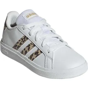 adidas GRAND COURT 2.0 K Dievčenská voľnočasová obuv, biela, veľkosť 36 2/3
