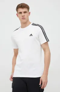 Bavlnené tričko adidas biela farba, jednofarebné, IC9336