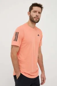 Tréningové tričko adidas Performance Club 3-Stripes oranžová farba, s potlačou