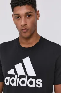 Tričko adidas GK9120 pánske, čierna farba, s potlačou