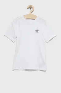 Detské bavlnené tričko adidas Originals biela farba, jednofarebný #1010132