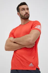 Bežecké tričko adidas Performance Run It červená farba, s potlačou