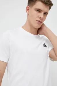 Bavlnené tričko adidas biela farba, jednofarebné, IC9286