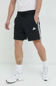 Bavlnené šortky adidas pánske, čierna farba, IC9435