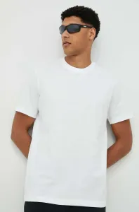 Bavlnené tričko adidas biela farba, s nášivkou, IC9788