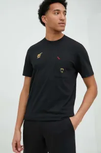 Bavlnené tričko adidas čierna farba, s nášivkou #4243735