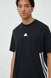 Bavlnené tričko adidas čierna farba, s potlačou #4243828