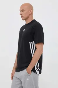 Bavlnené tričko adidas čierna farba, s potlačou #8741808
