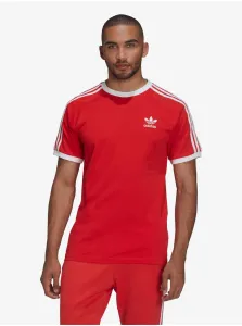 Bavlnené tričko adidas Originals Adicolor HE9547 červená farba, s nášivkou #202898