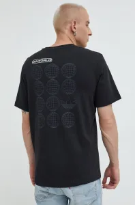 Bavlnené tričko adidas Originals čierna farba, s potlačou #252283