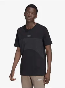 Bavlnené tričko adidas Originals HC9470 čierna farba, melanžové
