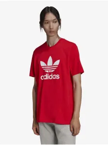 Bavlnené tričko adidas Originals HE9511 červená farba, s potlačou