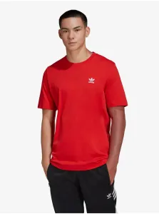 Bavlnené tričko adidas Originals HG3906 červená farba, jednofarebné