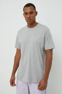 Bavlnené tričko adidas šedá farba, melanžové, IC9789
