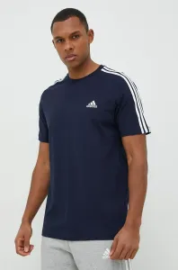 Bavlnené tričko adidas tmavomodrá farba, s nášivkou,  IC9335