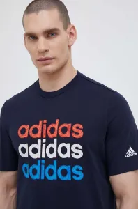 Bavlnené tričko adidas tmavomodrá farba, s potlačou #8633371