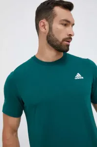 Bavlnené tričko adidas zelená farba, jednofarebné #8738743