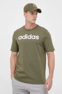 Bavlnené tričko adidas zelená farba, s potlačou #8700068