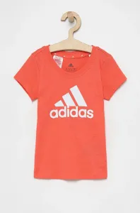 Detské bavlnené tričko adidas Performance HE1979 ružová farba