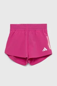 Detské krátke nohavice adidas G TI 3S WV ružová farba, s potlačou, nastaviteľný pás